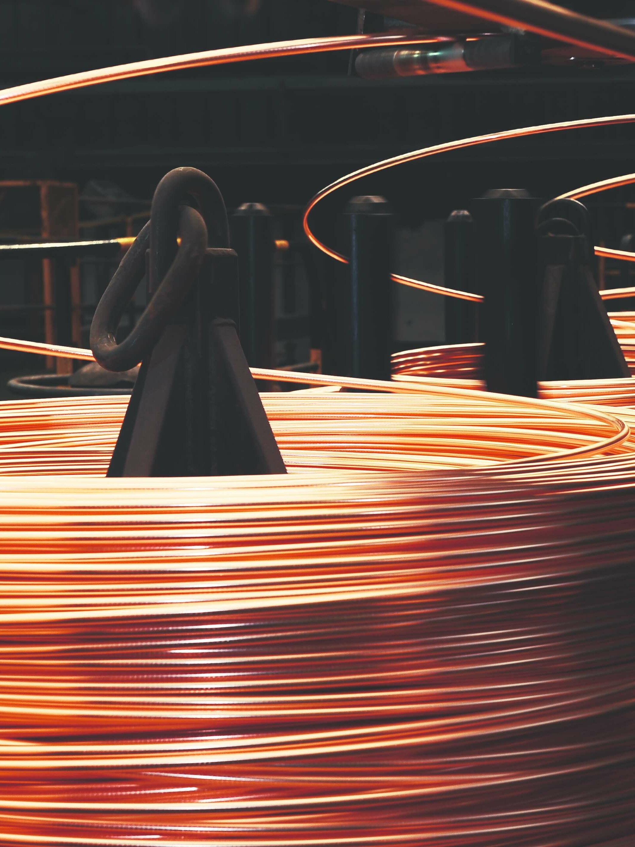 卷起的铜线张力